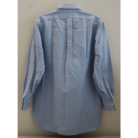Polo Ralph Lauren Men's Sz M Blue Morehouse Custom Fit Oxford Button Up - Picture 2 of 13